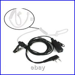100 Detachable Acoustic Tube Clear Color With Earbuds For Radio Earphone Headset