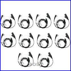 10X 2wire Surveillance Earphone Mic For TK2400 TK2402 TK2302 TK2312 TK2360 Radio