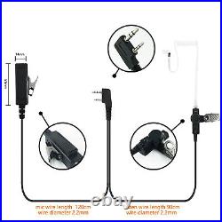 10X 2wire Surveillance Earphone Mic For TK2400 TK2402 TK2302 TK2312 TK2360 Radio