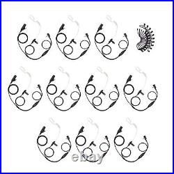 10X Radio Security Earpiece Kit with Clear Tube and PTT for Vertex VX-520 VX-451