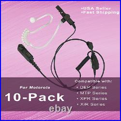 10-PACK Acoustic Earpiece with PTT Mic for Motorola Radios XPR3300, XPR3500e