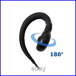 10xC-Shaped Earpiece with PTT Mic for Motorola Radios XPR3300, XPR3500e, MTP3550