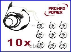 10x Acoustic 2-Wire PTT Earpiece for Hytera Radios PD355LF, PD368, BD302i, TD360