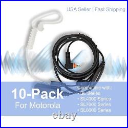 10x Acoustic (2-Wire) PTT Earpiece for Motorola Radios SL1K SL7550 SL7580e