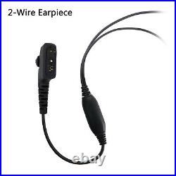 10x Acoustic Tube 2-Wire PTT Earpiece for Hytera Radio PD700 PT560 PD792EX PD982