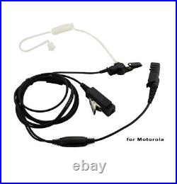 10x Acoustic Tube 2-Wire PTT Mic Earpiece for Motorola Radios XPR3300e, XPR3500