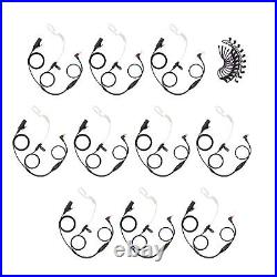 10x Acoustic Tube Earpiece with PTT for Hand Free Communication for Motorola