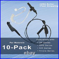 10x Acoustic Tube PTT Earpiece for Motorola Radios NNTN8459, XPR7550e MTP850