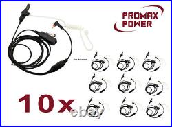 10x Premium 2-Wire Acoustic PTT Earpiece for Motorola Radios SL300 SL3500 SL7550