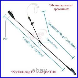 5x Acoustic PTT 2-Wire Earpiece for Motorola Radios MTP850S APX4000 XPR7550