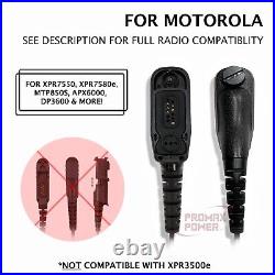 5x Acoustic PTT 2-Wire Earpiece for Motorola Radios MTP850S APX4000 XPR7550