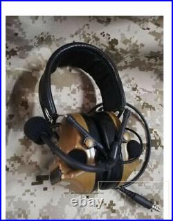 C3 Comtac-III Military Tactical Headset Headphone Brown Noise Reduction For TCA