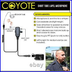 Earphone Connection COYOTE Lapel Mic Headset for Harris / Macom LPE Prism Radios