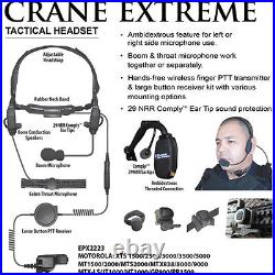 Earphone Connection CRANE EXTREME Tactical Headset for Motorola XTS Series