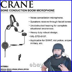 Earphone Connection CRANE Q-Release Bone Conduction Mic for Motorola APX XPR