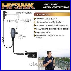 HAWK QR Police Lapel Mic Earpiece for Harris / Macom LPE Prism 2-Way Radios