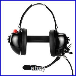 Headphone with Noise Isolating Boom Microphone for Motorola DP3400 DP3401 DP3600