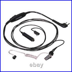 Kenwood Khs-9Bl Three-Wire Lapel Mic With Earpiece, Black