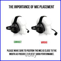 Noise Canceling Dual Muff Racing Headset for Motorola APX900, XPR7500, XPR7580e