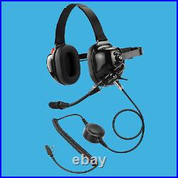 Soundproofing Radio Noise Isolating Headphone PTT for ICOM IC-F4101D IC-F4210D