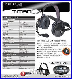 Titan Headset Heavy Duty Extreme Noise Reducing Vertex Yaesu Radio Y4 EVX530 VX